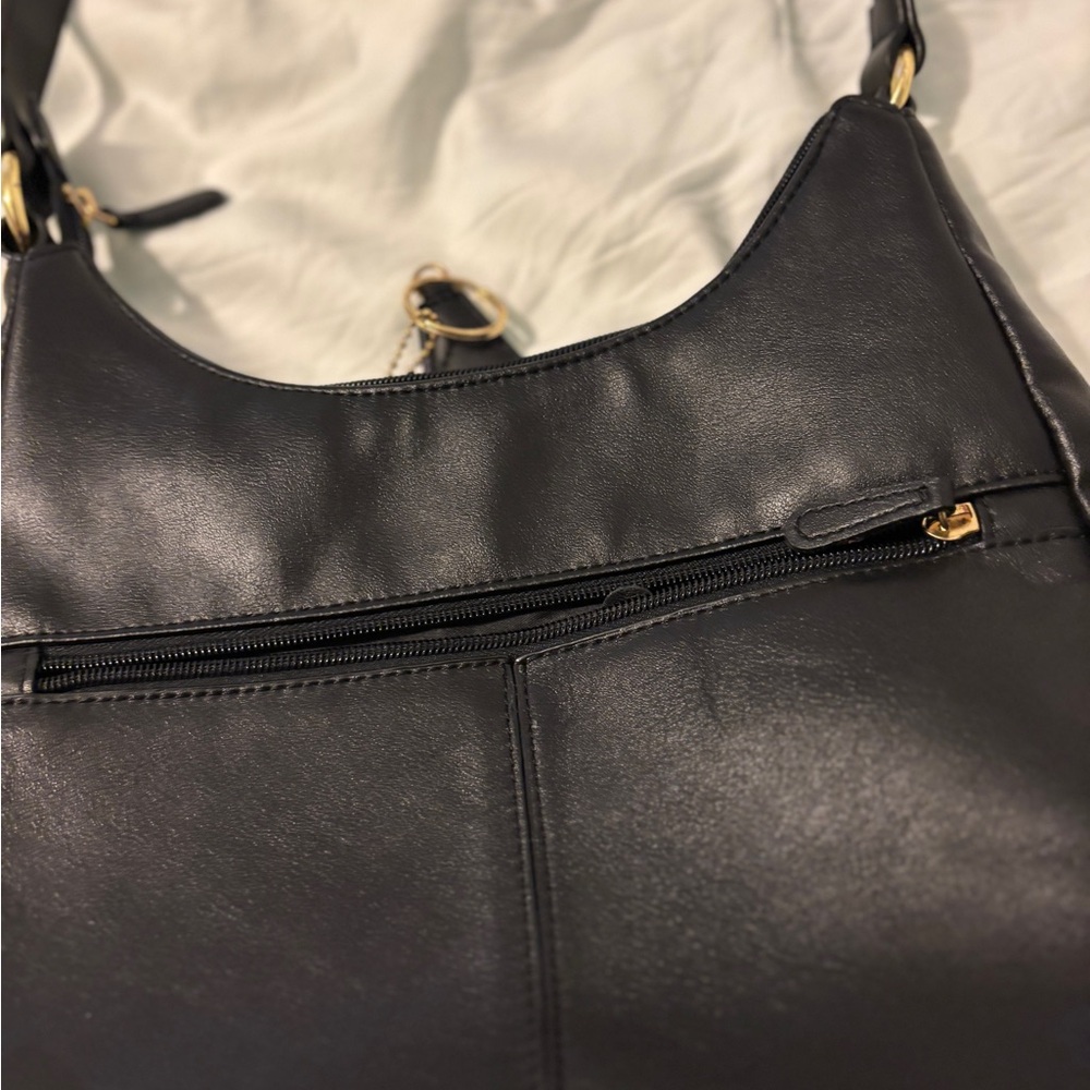 Giani Bernini Black Shoulder Bag with Gold Accents